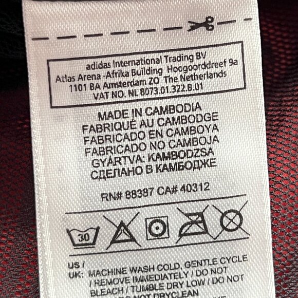 Adidas Golf 1/4 Zip Windbreaker Mens Large Climaproof Red Vented Track - Picture 9 of 10